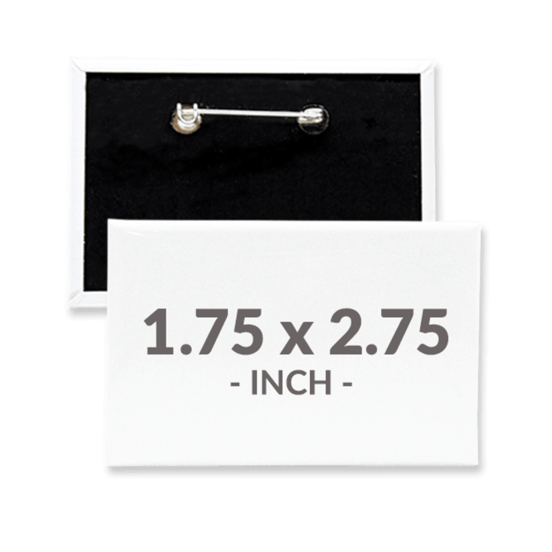 1.75 X 2.75 Inch Rectangle Custom Buttons 1