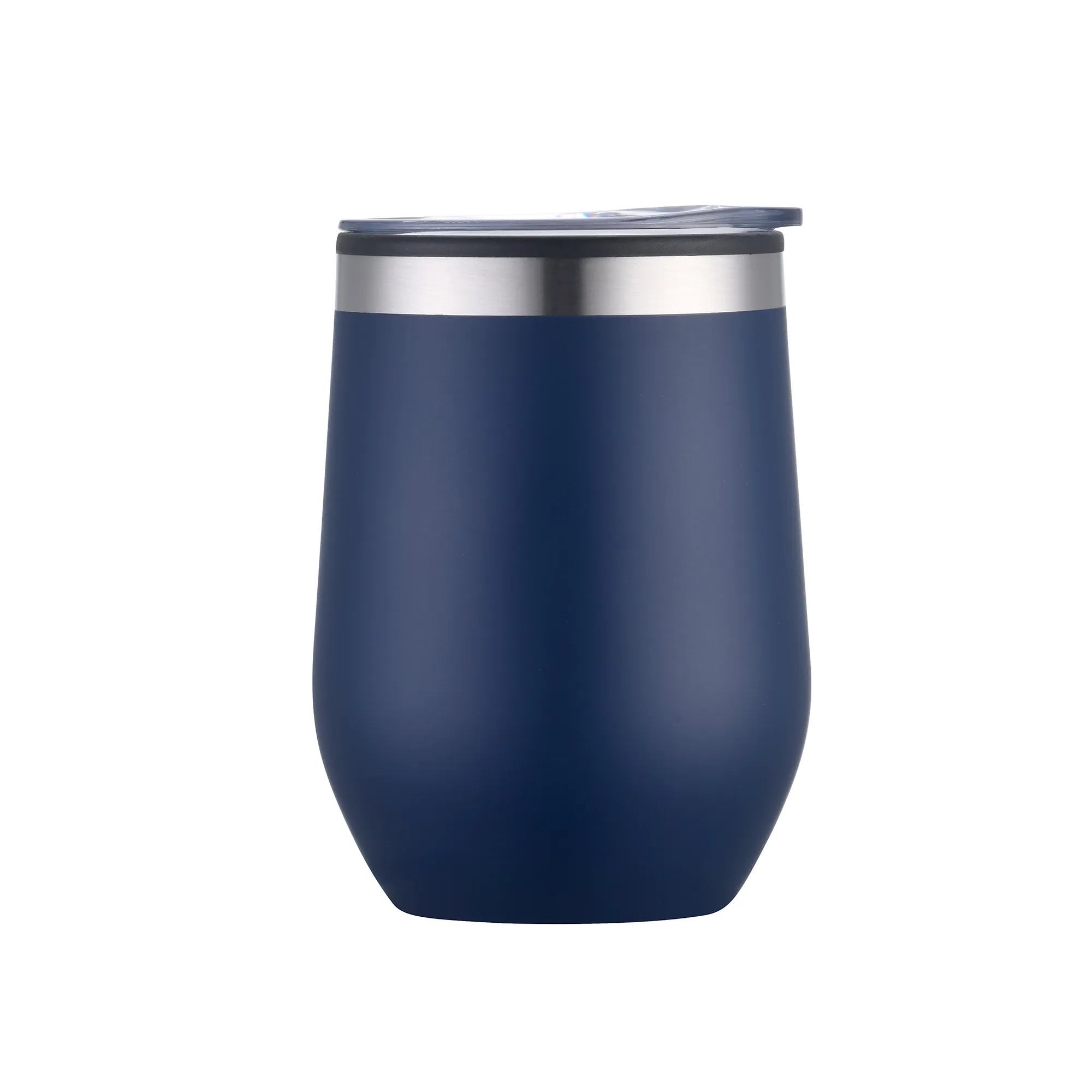 12oz. Double Wall SS / PP Wine Mug with Clear Lid 13