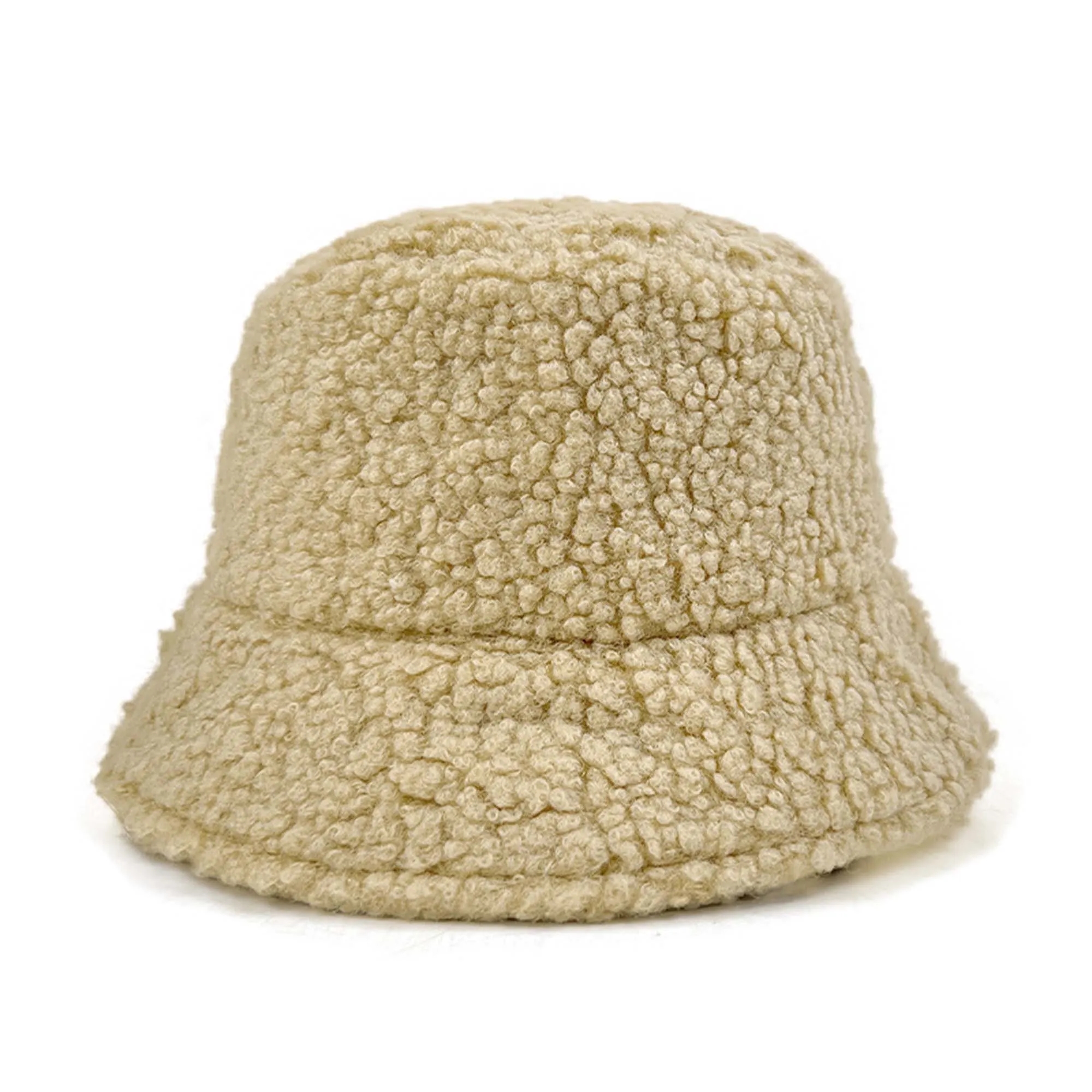 Winter Lamb Wool Warmth Bucket Hat 9