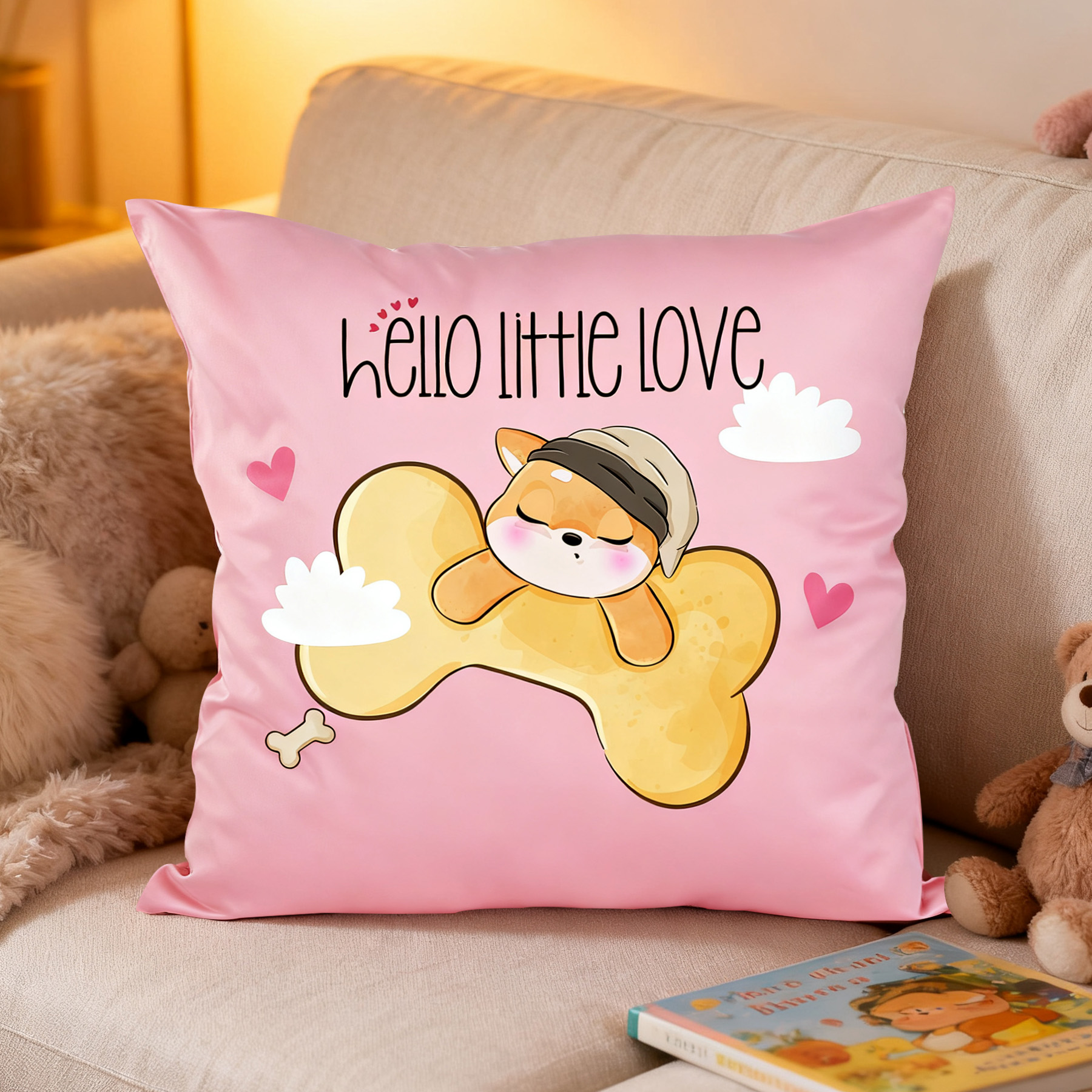 18X18 Inch Cotton Throw Pillow 11