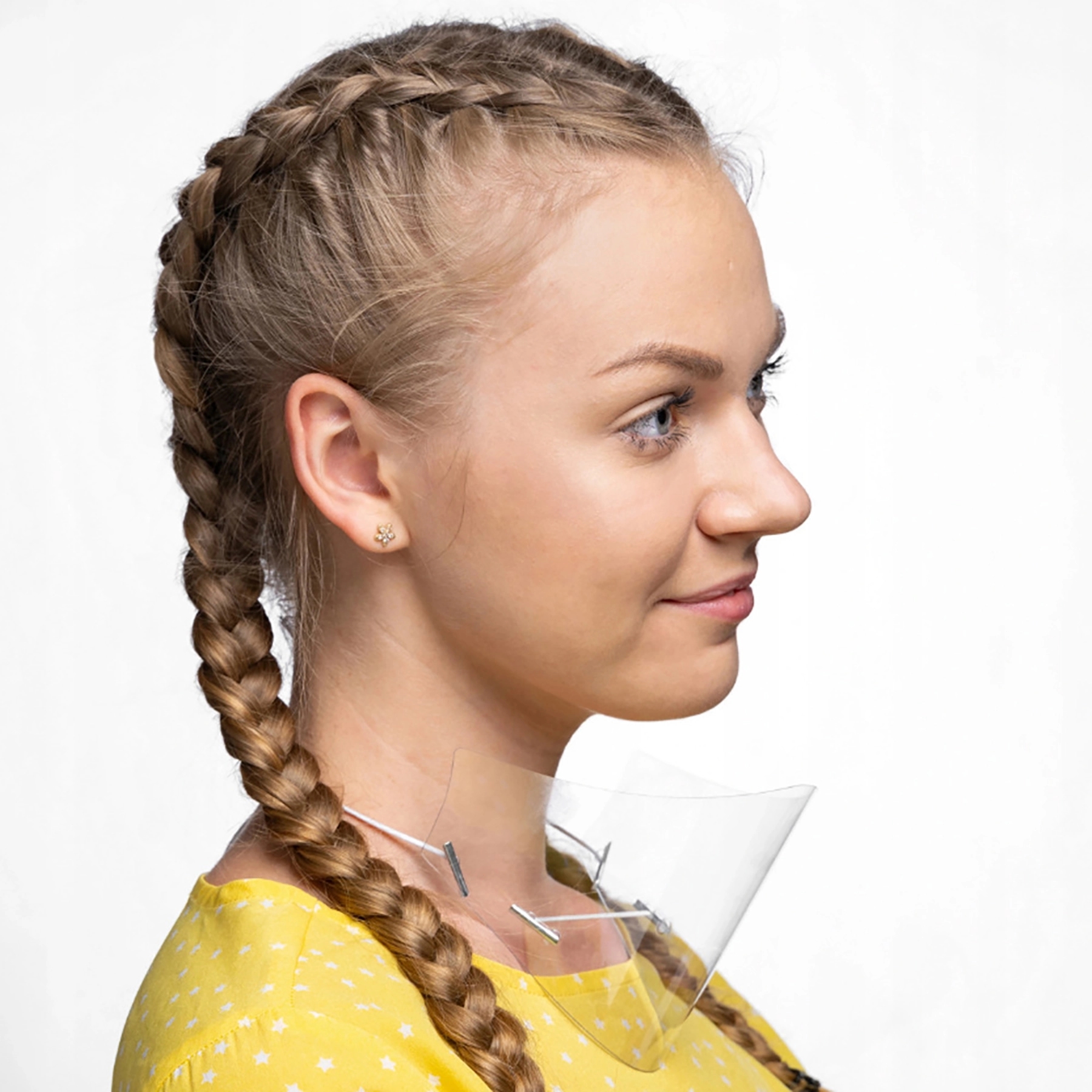 Transparent Open Face Mouth Shields for Food Services 12