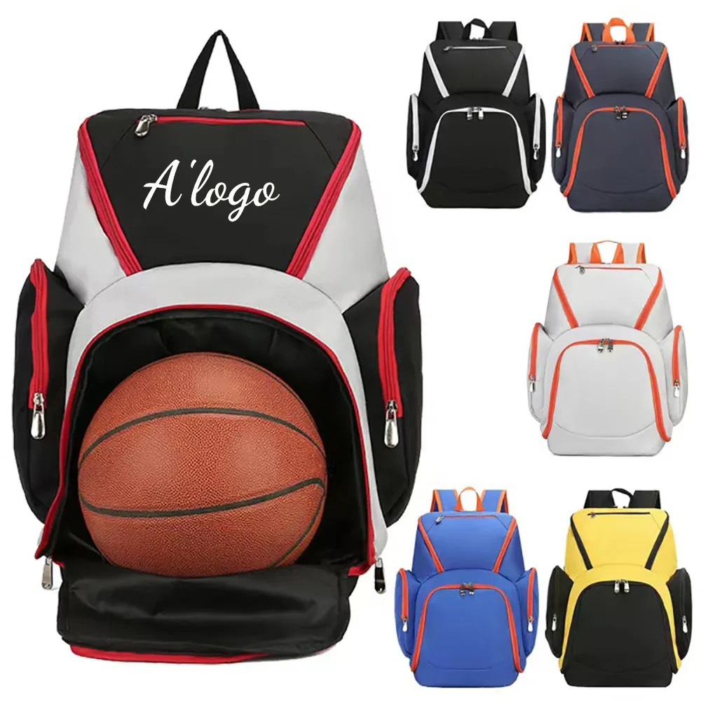 Large Capacity Sports Backpack with Separate Ball Holder 5
