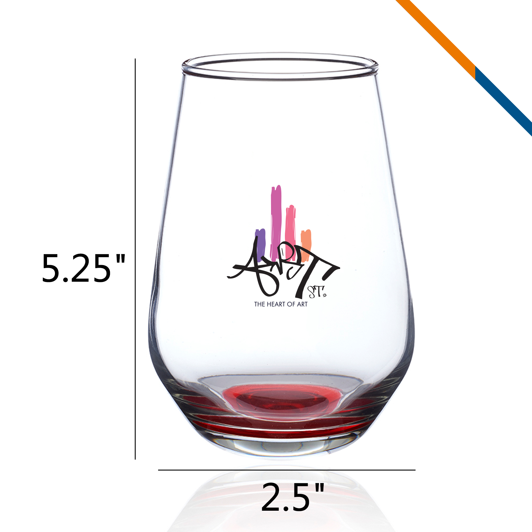 Lizzie Stemless Wine Glasses -16 OZ 10