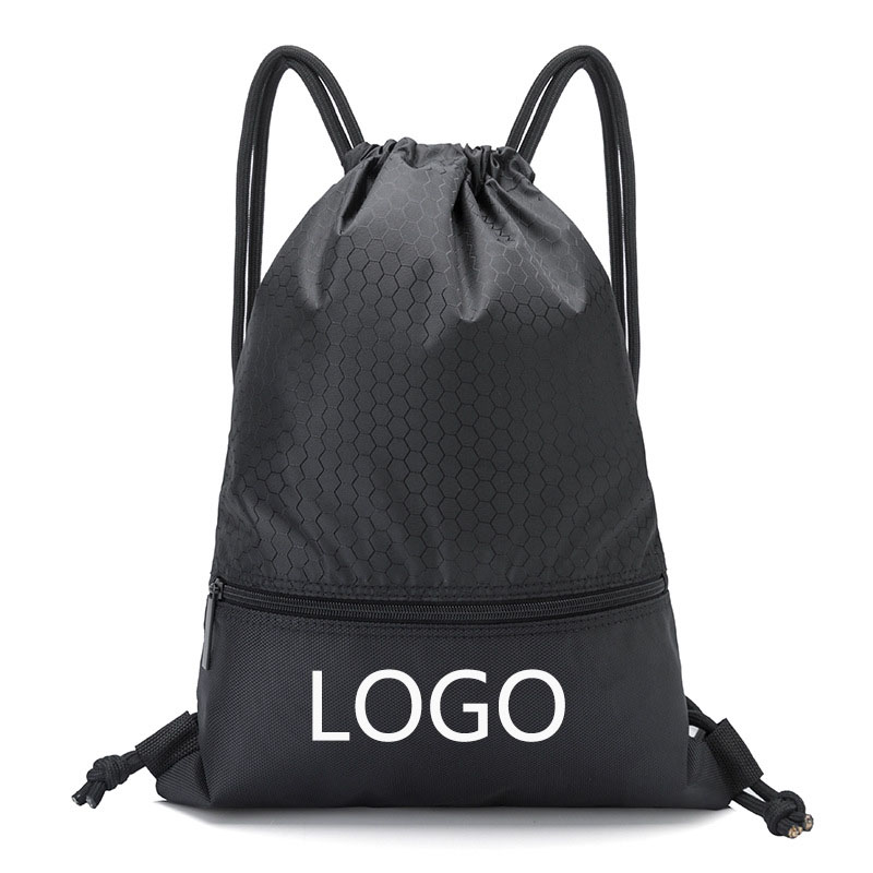 Drawstring Backpack / Zipper 2