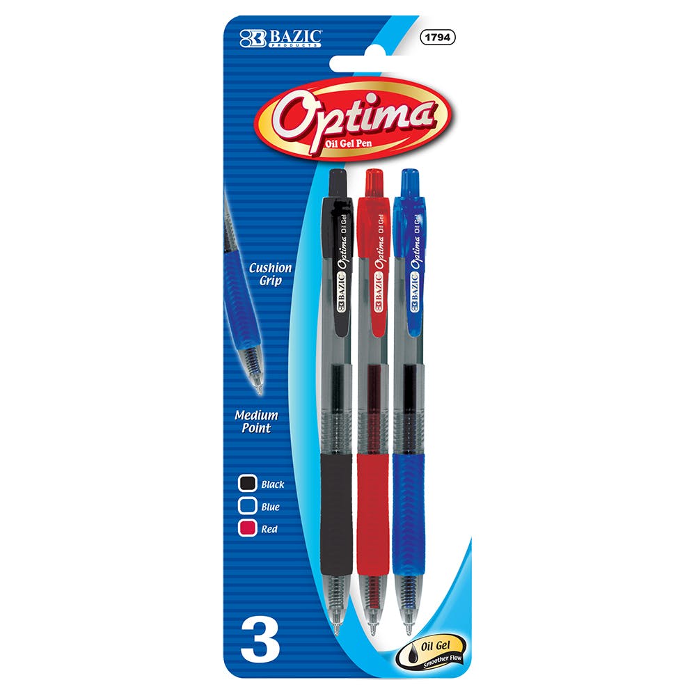 Gel Pens - 3 Colors Retractable 3 Pack 2