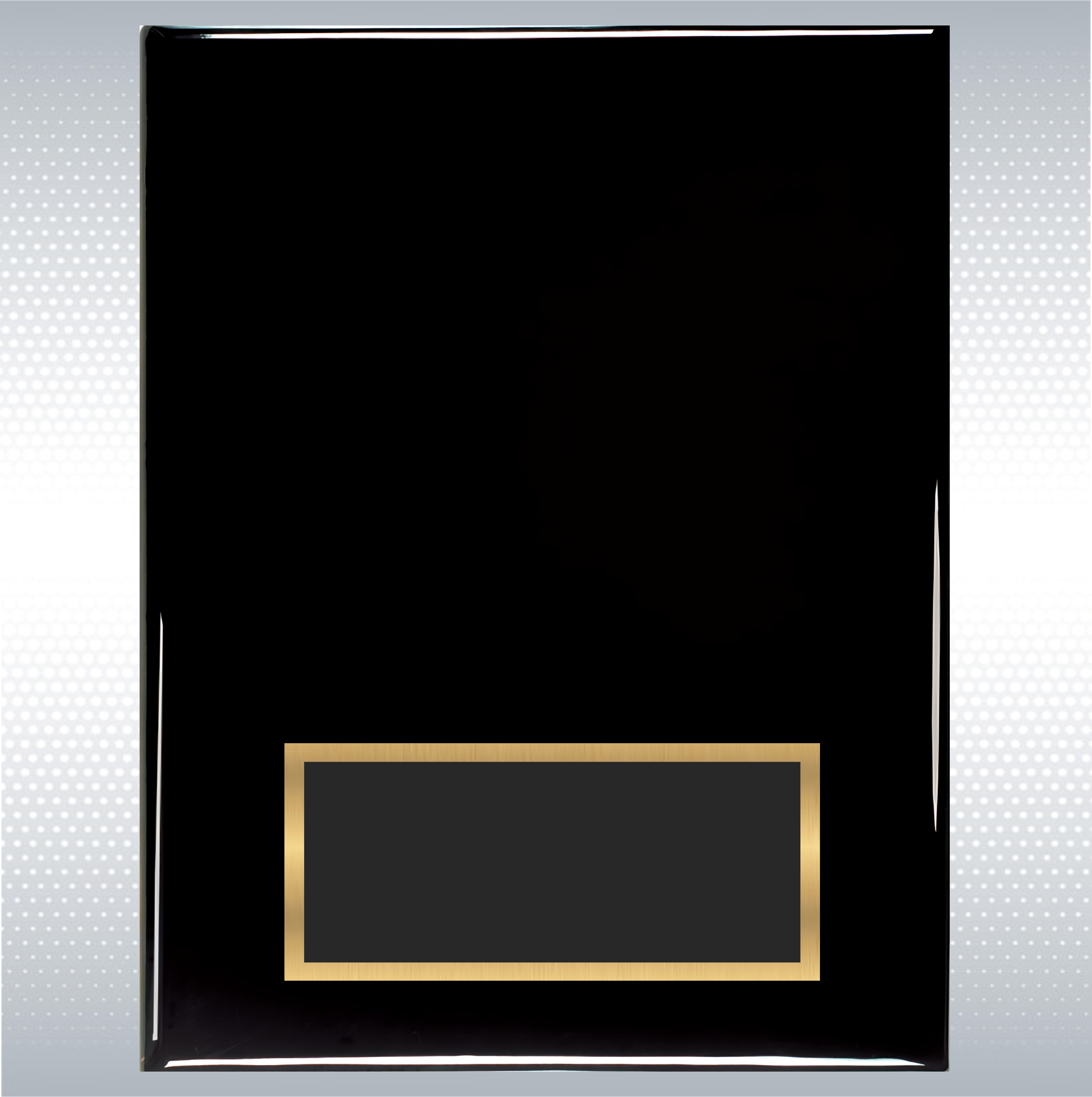 Black Piano Finish Wood Plaque w/Color fill (8" x 10") 3