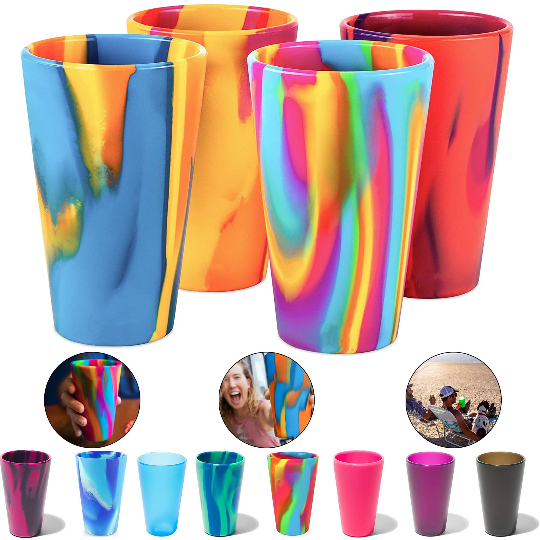 16oz Custom Silicone Pint Glass 2