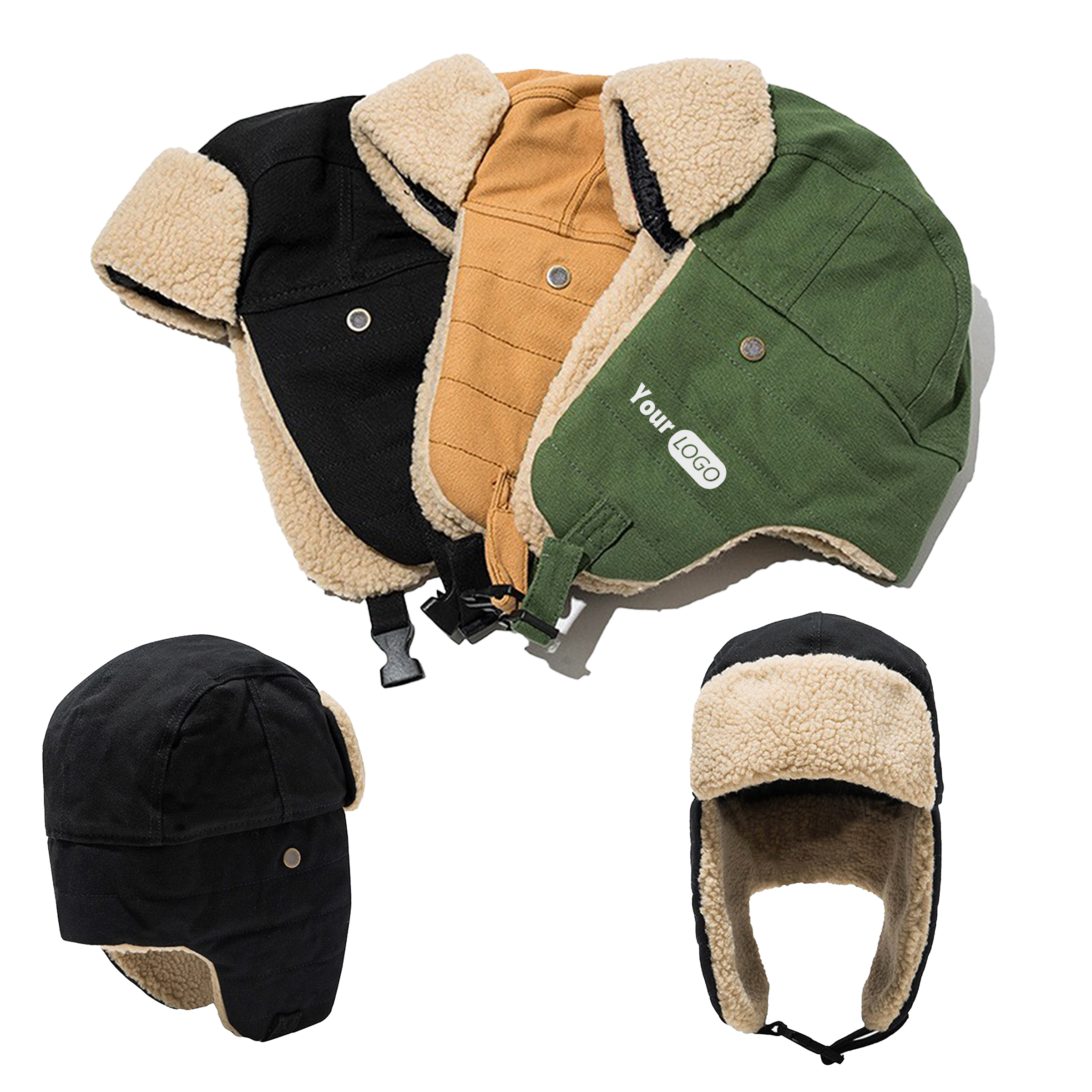 Cotton Versatile Outdoor Trapper Hat For Cold Weather 4