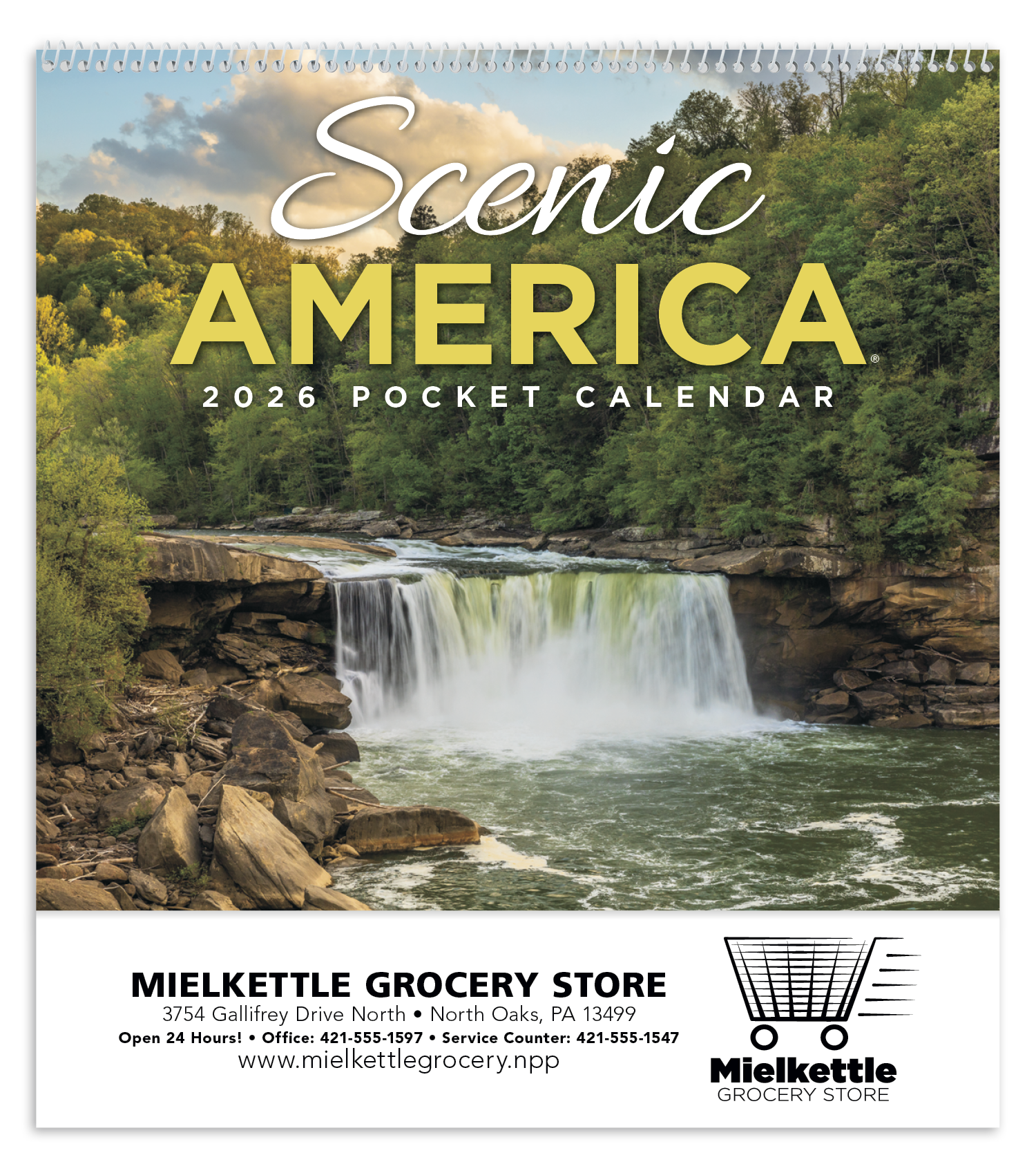 HotLine® Products Scenic America® Pocket Calendar 12