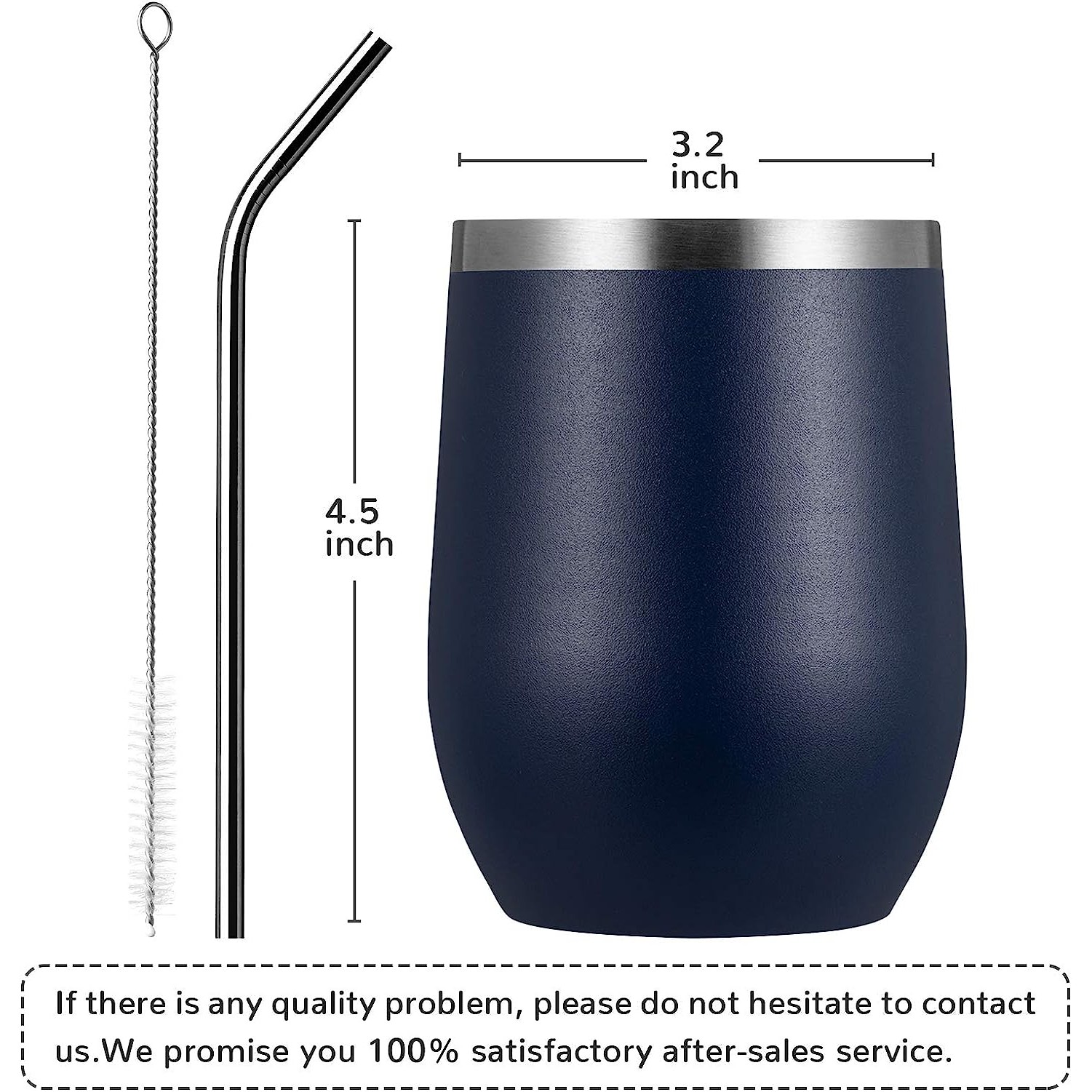 12 ounce Steel insulated wine/whisky tumbler with locking lid and straw 3
