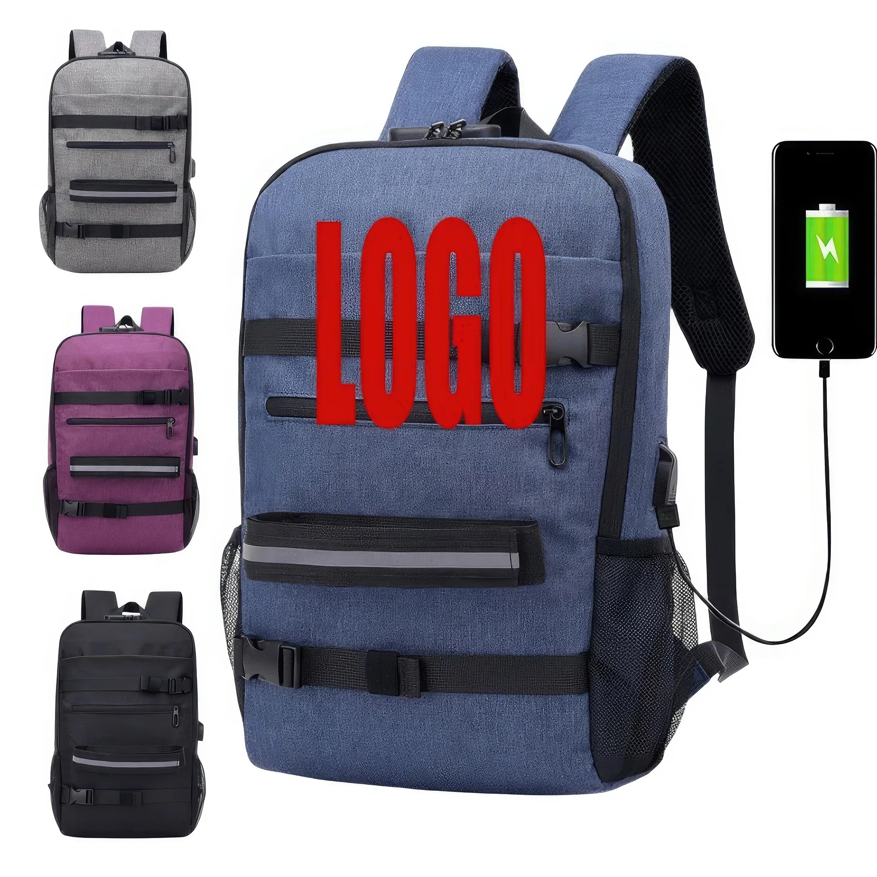 Travel School Business Laptop Backpack with USB Port 1