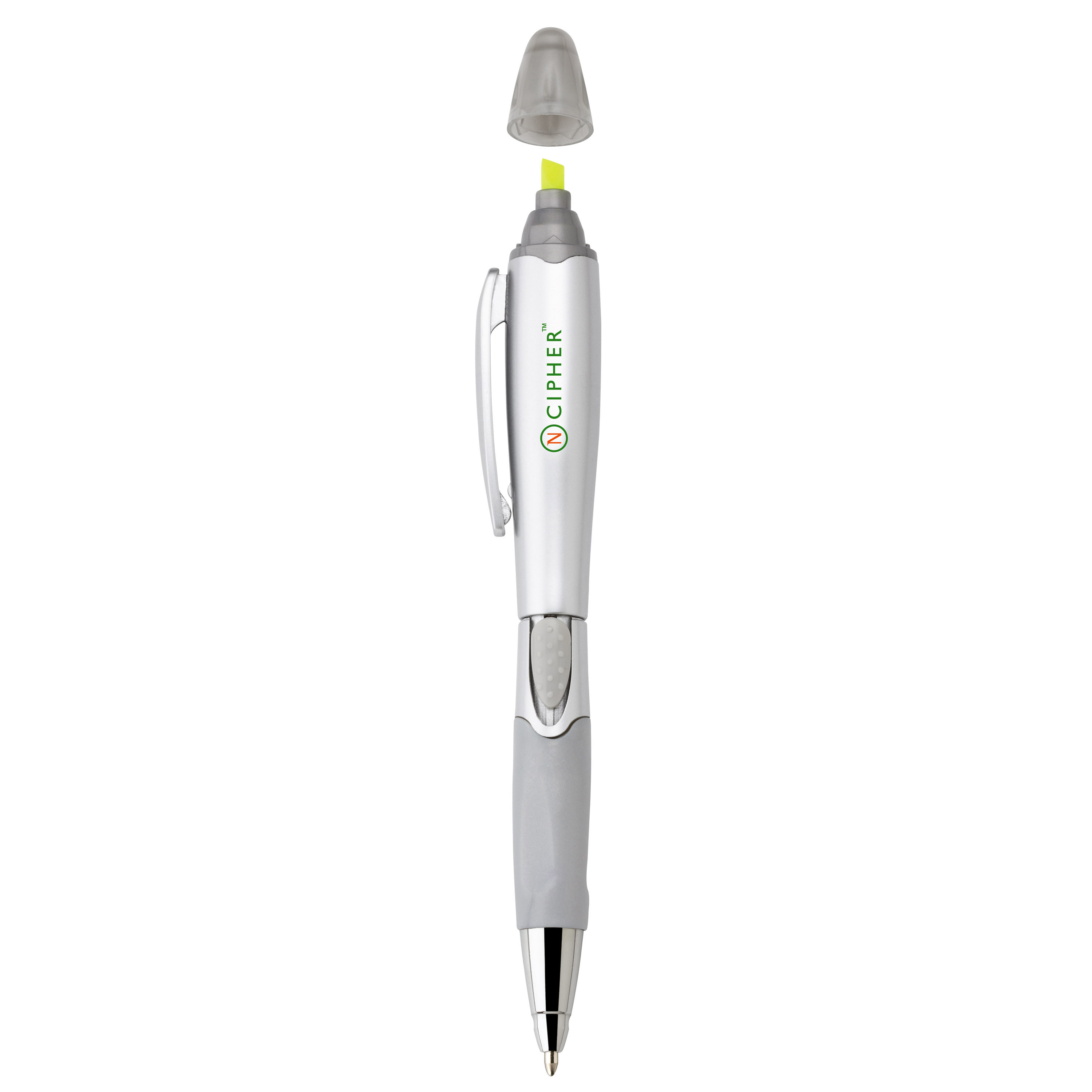 Silver blossom ballpoint penhighlighter 1