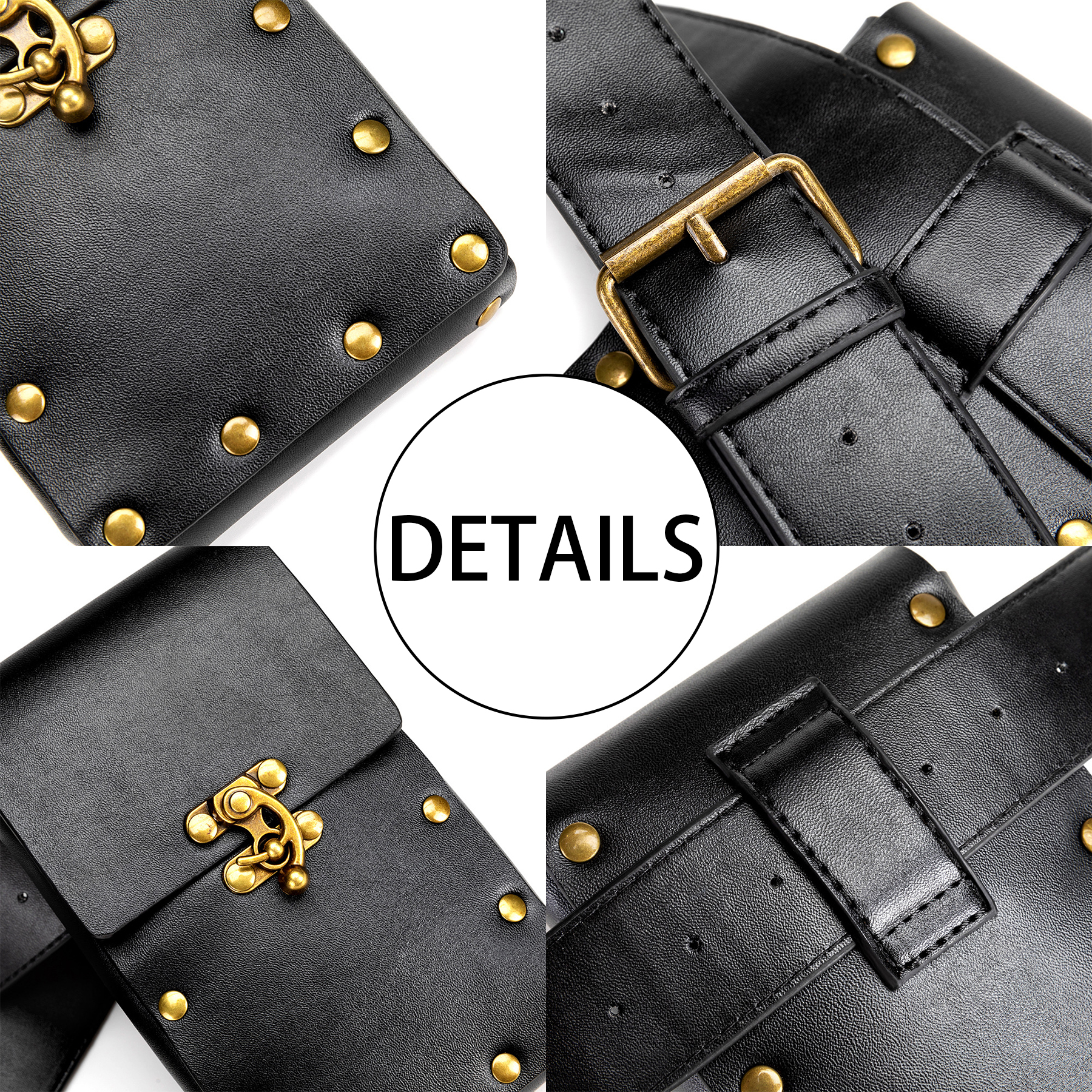 PU Vintage outdoor mobile phone sports fanny bag 4