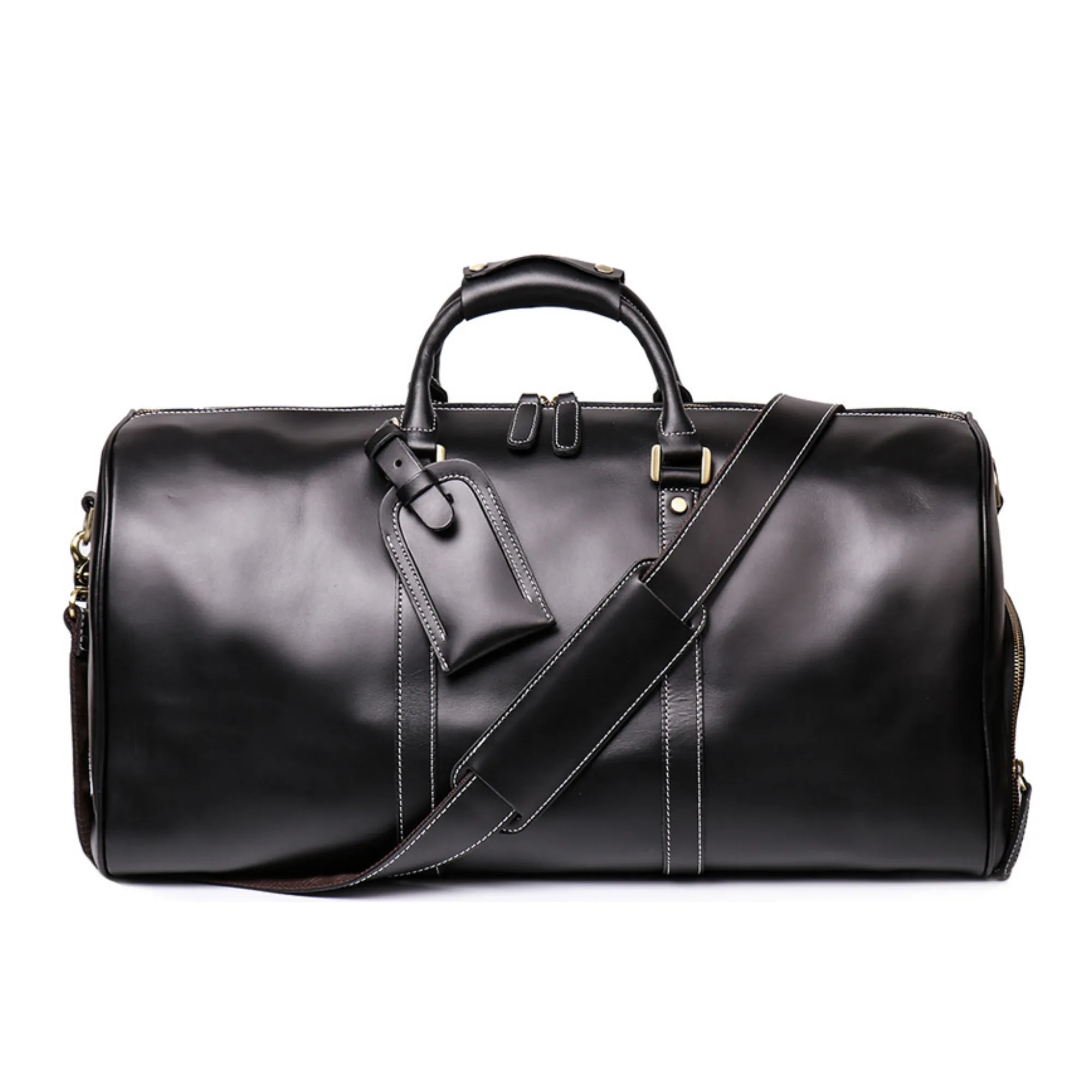 Crazy Horse Leather Shoulder Crossbody Travel Bag for Trips 2