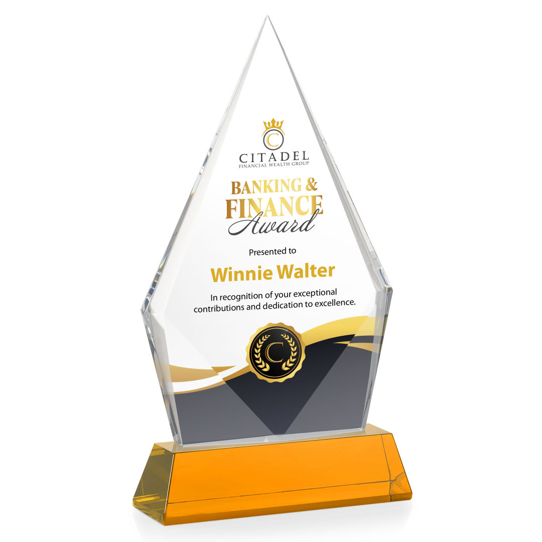 Shelton VividPrint™ Award on Newhaven Base - Amber 11