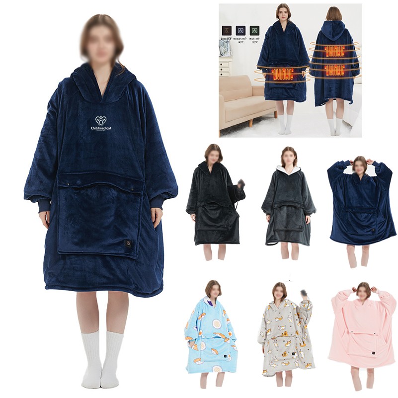 USB Heated Oversized Hooded Blanket Adult 2