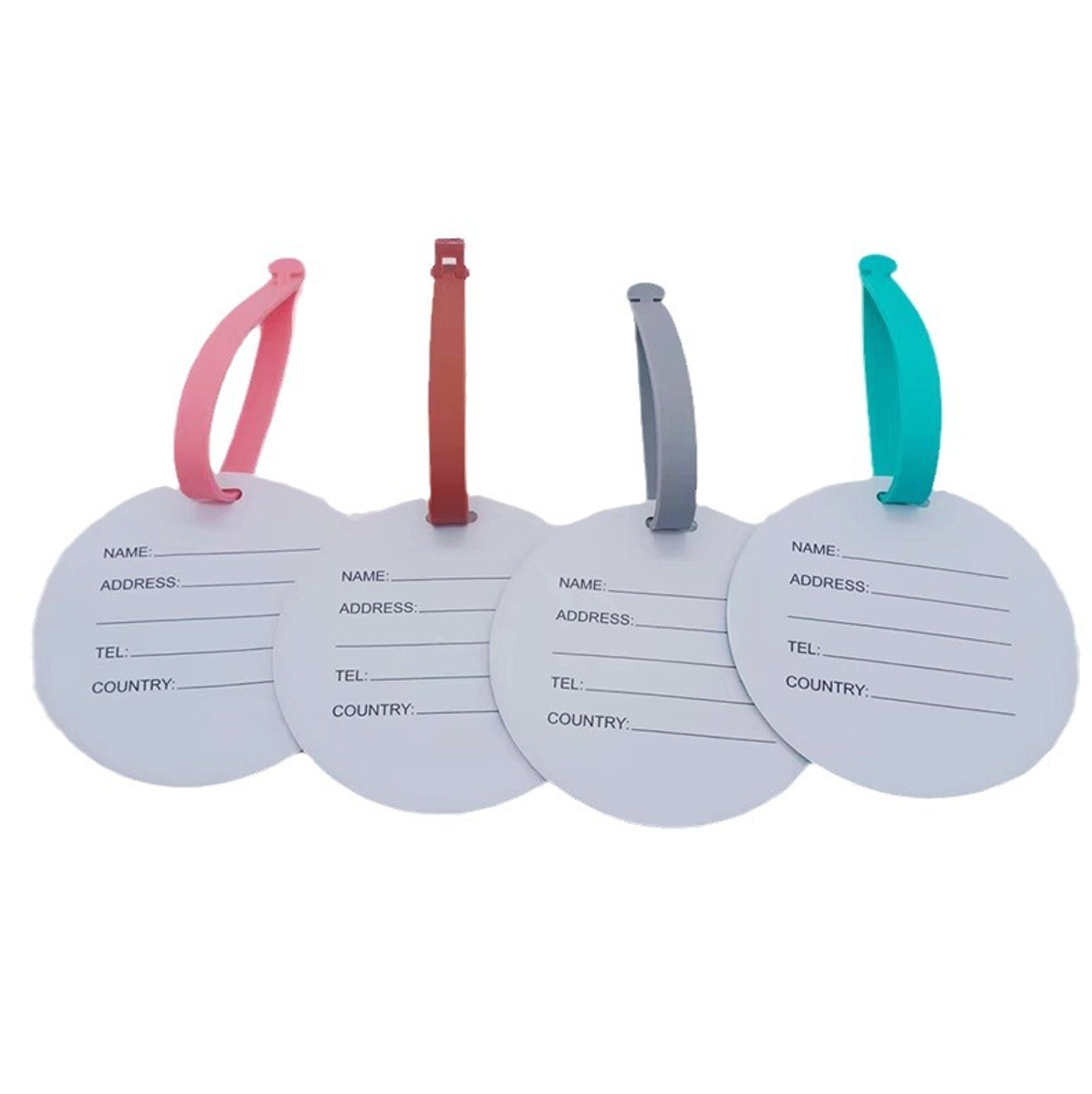 Round PVC Luggage Tag 3
