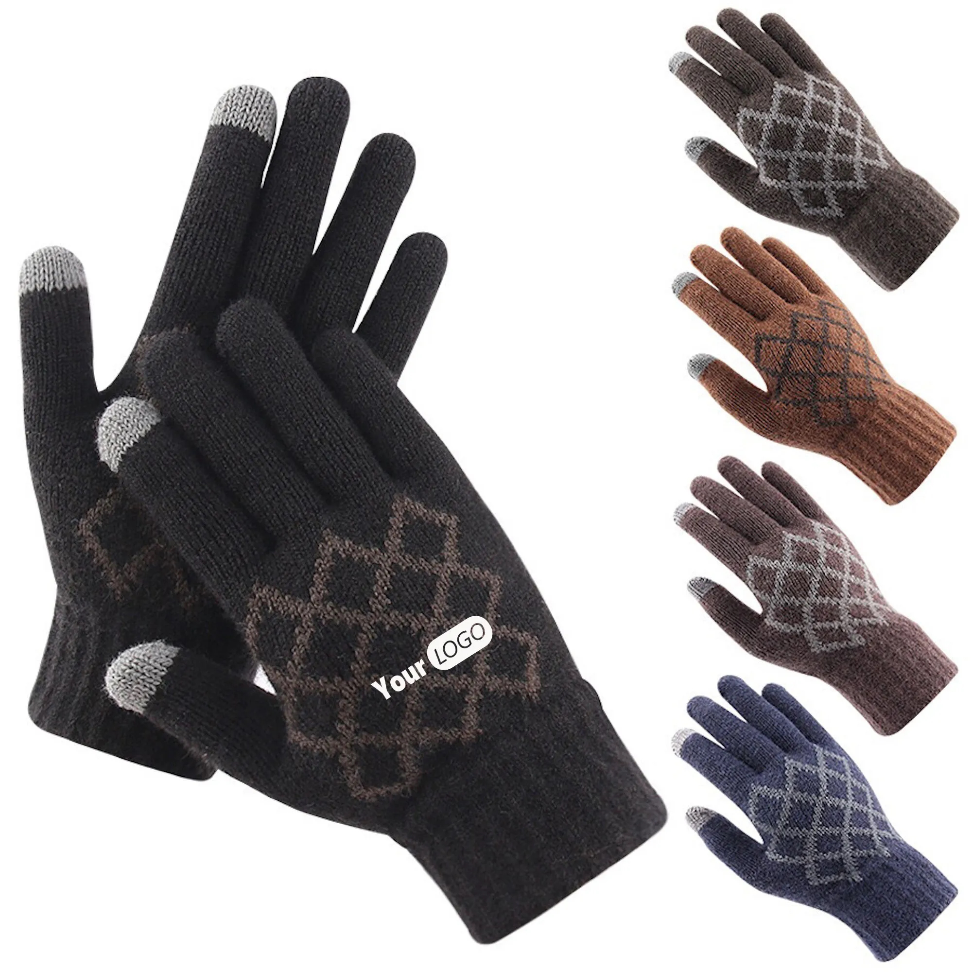 Winter Touchscreen Gloves Warm Knit 2