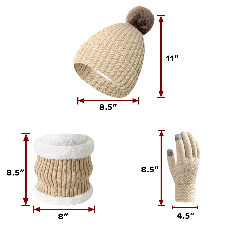 Winter Hat, Scarf & Gloves Set 2