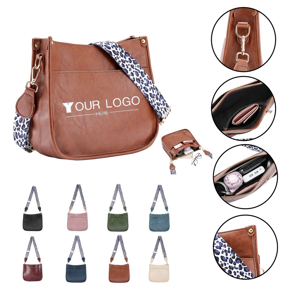 Women's Leopard Guitar Strap Crossbody Purse 2