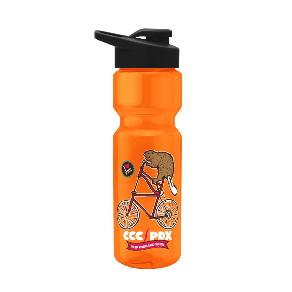Blazer 28oz Transparent Bike Bottle w/Drink-thru Lid 2759