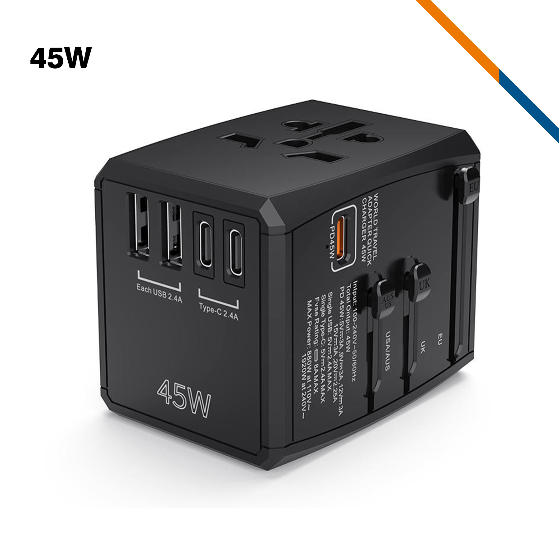 Plugez Fast Charging Universal Adapter 12