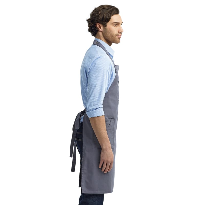 Artisan Collection By Reprime Unisex Cotton Chino Bib Apron 5