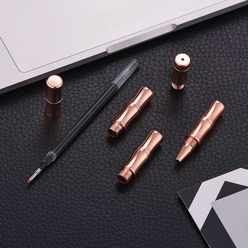 Bamboo Joint Design Metal Signature Pen 9