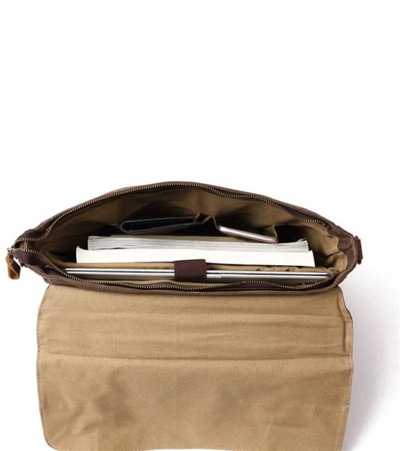 Canvas Leather Computer Laptop Bag 2
