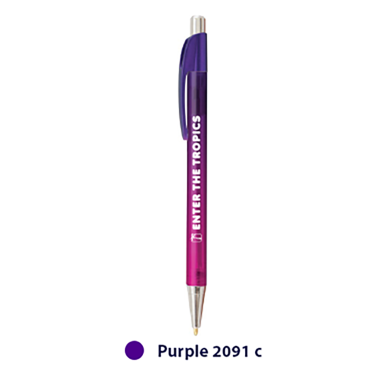 Top Flight Slim Ombre Plastic Pen (Full Color Imprint) 9