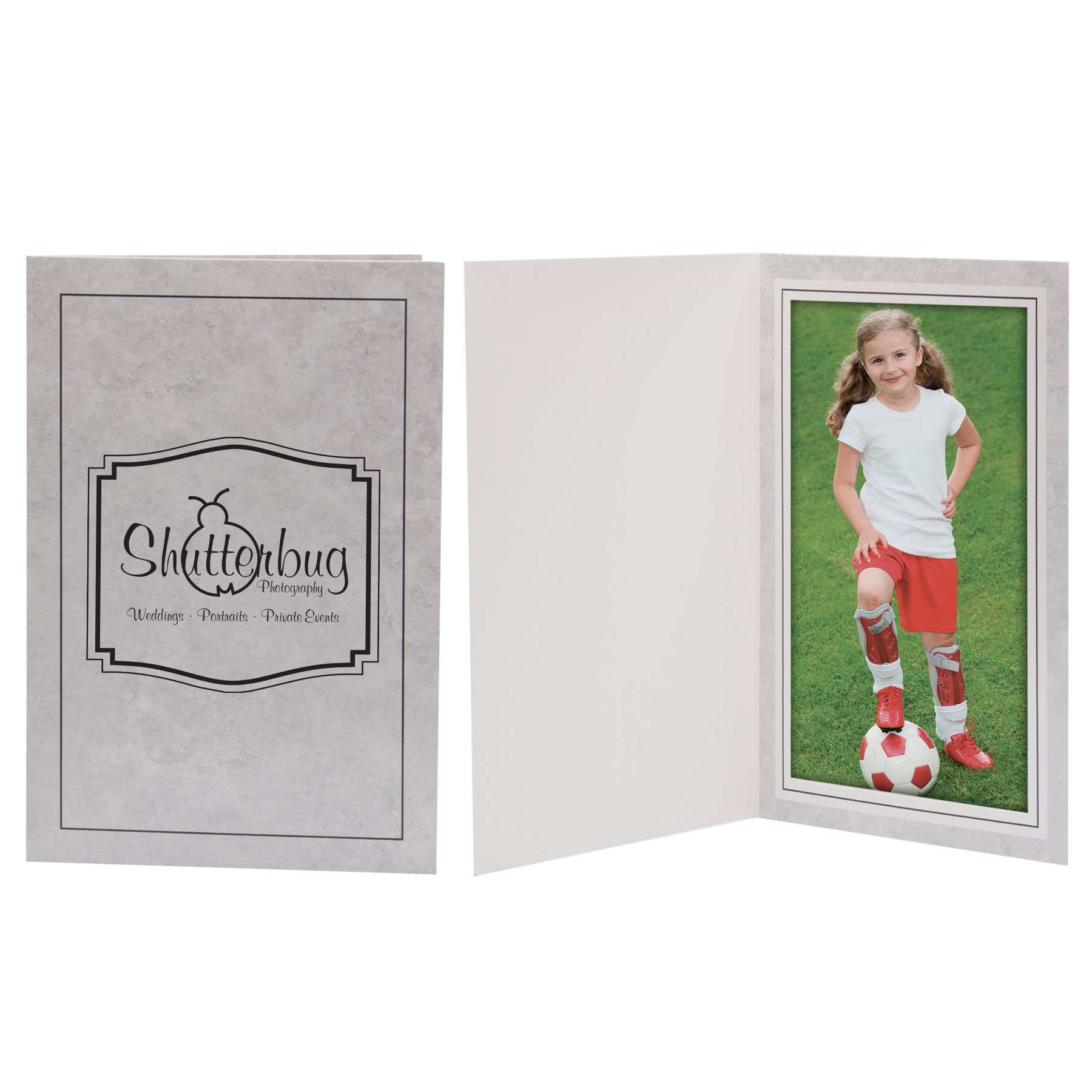 4 x 6 Gray Marble Photo Folder 2