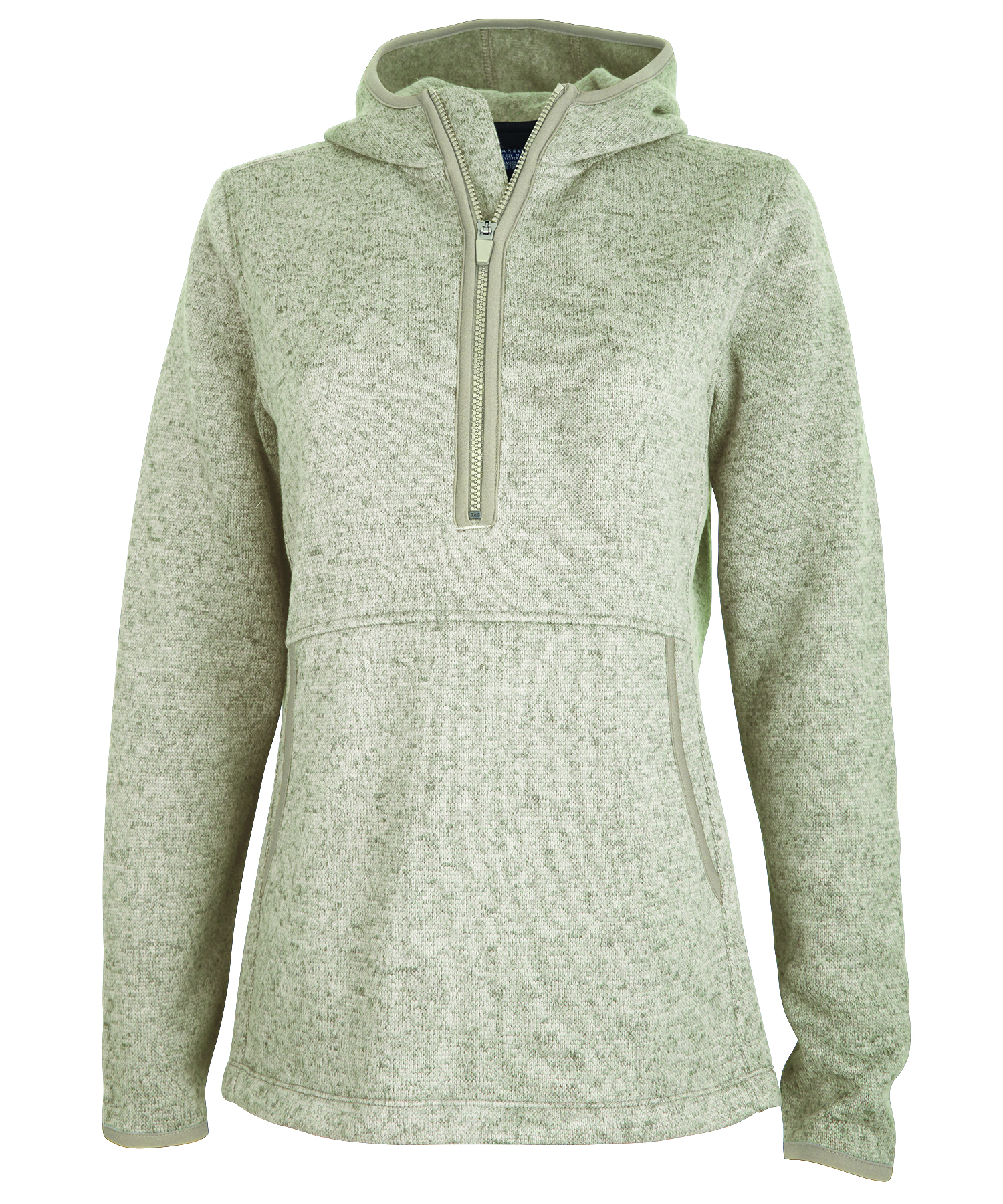 Women's Heathered Fleece Quarter Zip Hoodie 17