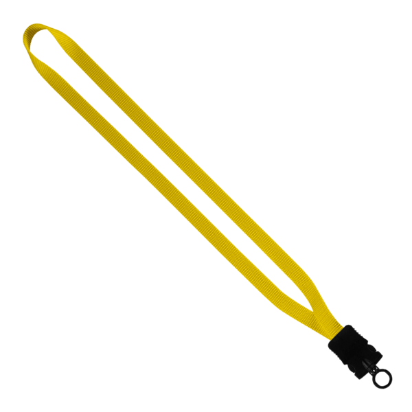 1/2" Smooth Nylon Lanyard with Snap-Buckle Release & O-Ring 1