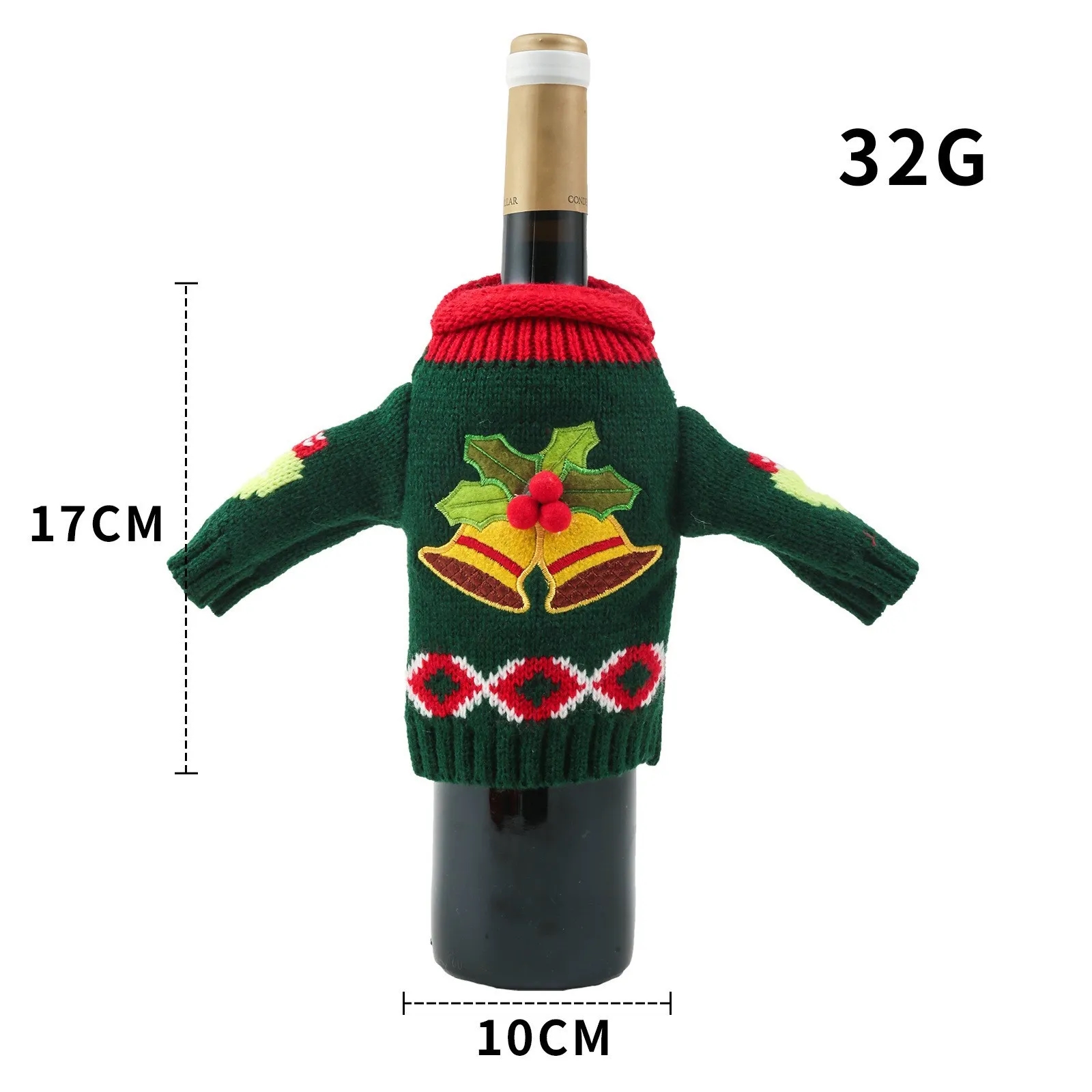 Knitted wine bottle cover 11