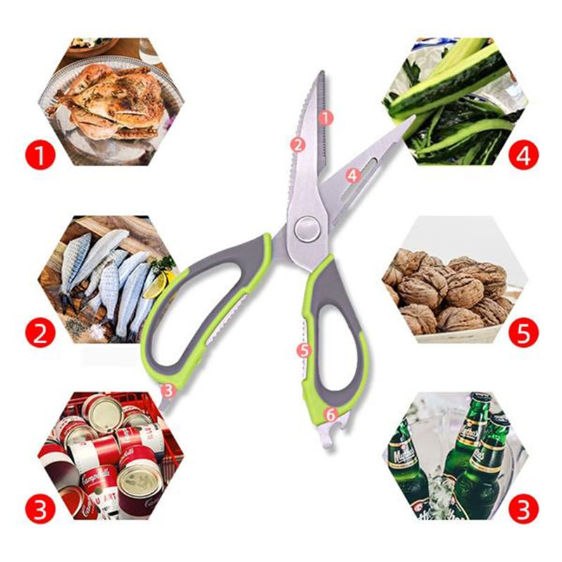 9 " Detachable Multi-Function Stainless Steel Kitchen Scissors 4