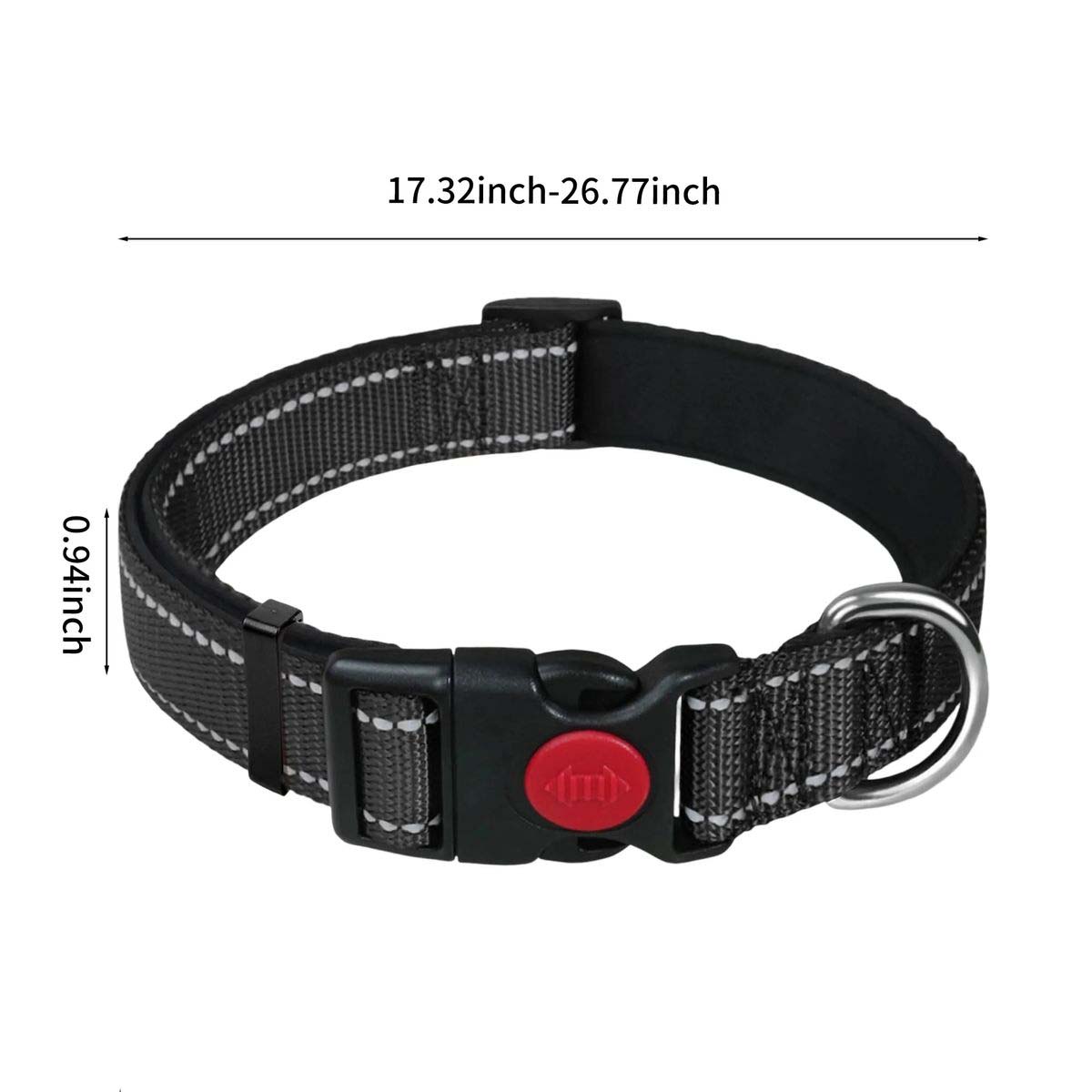 Adjustable Dog Collar with Reflective Strips 9