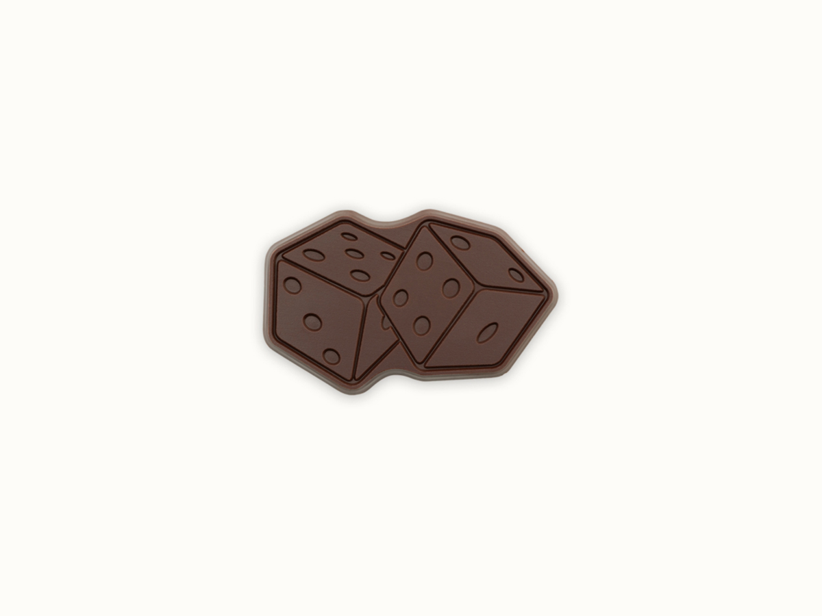2" x 4" Custom Decorated Chocolate Rectangle with Clear Packaging 4