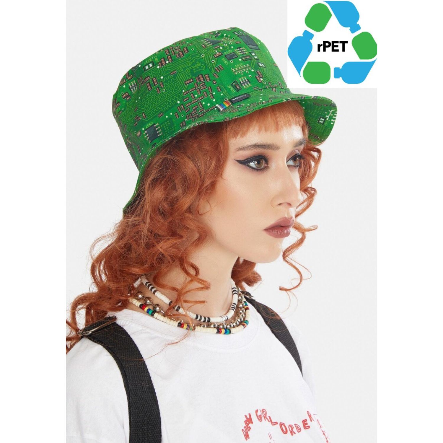 rPET Recycled 100% Polyester Sublimation Reversible Bucket Hat 4