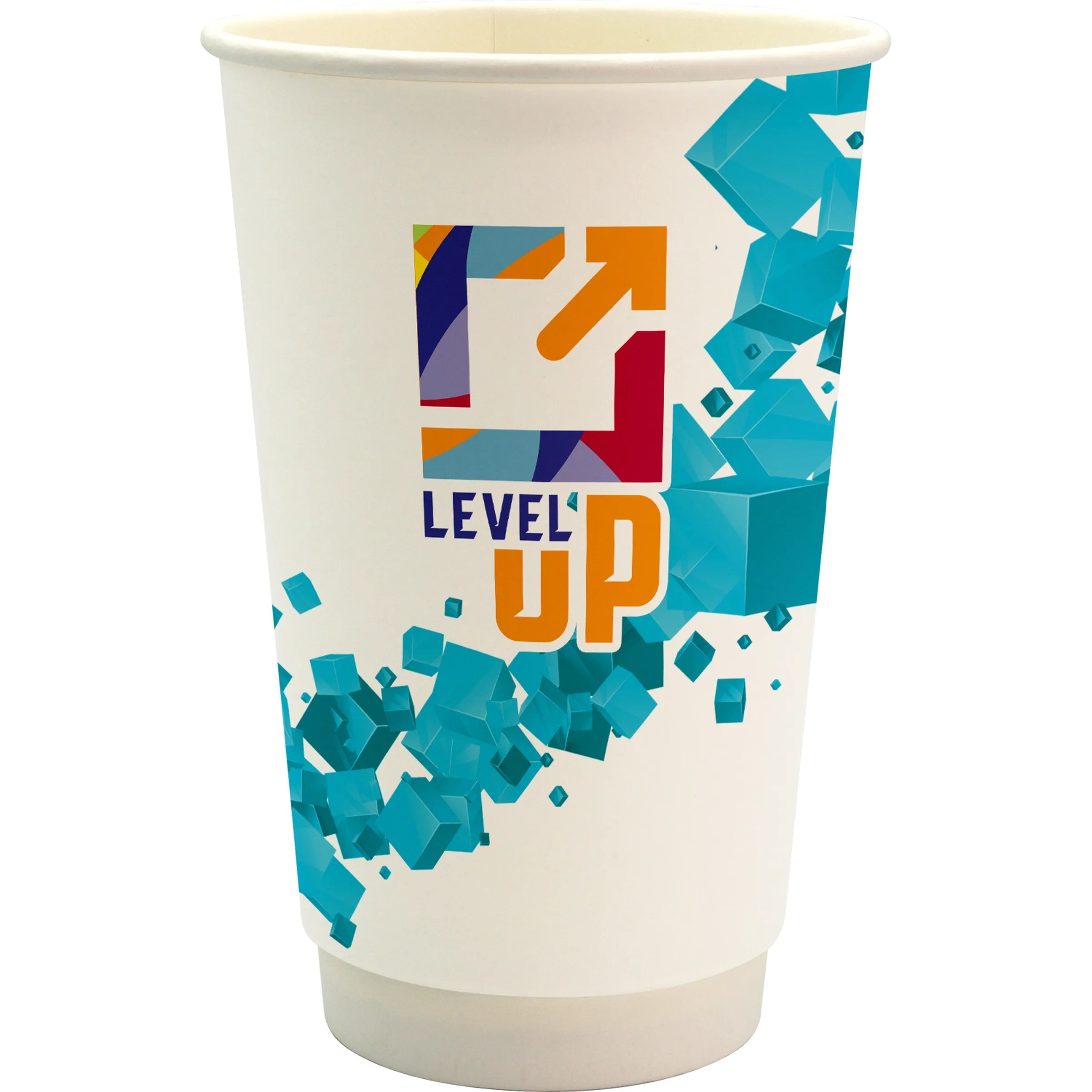 16 oz. Full Color Floating Cube Paper Cup 8