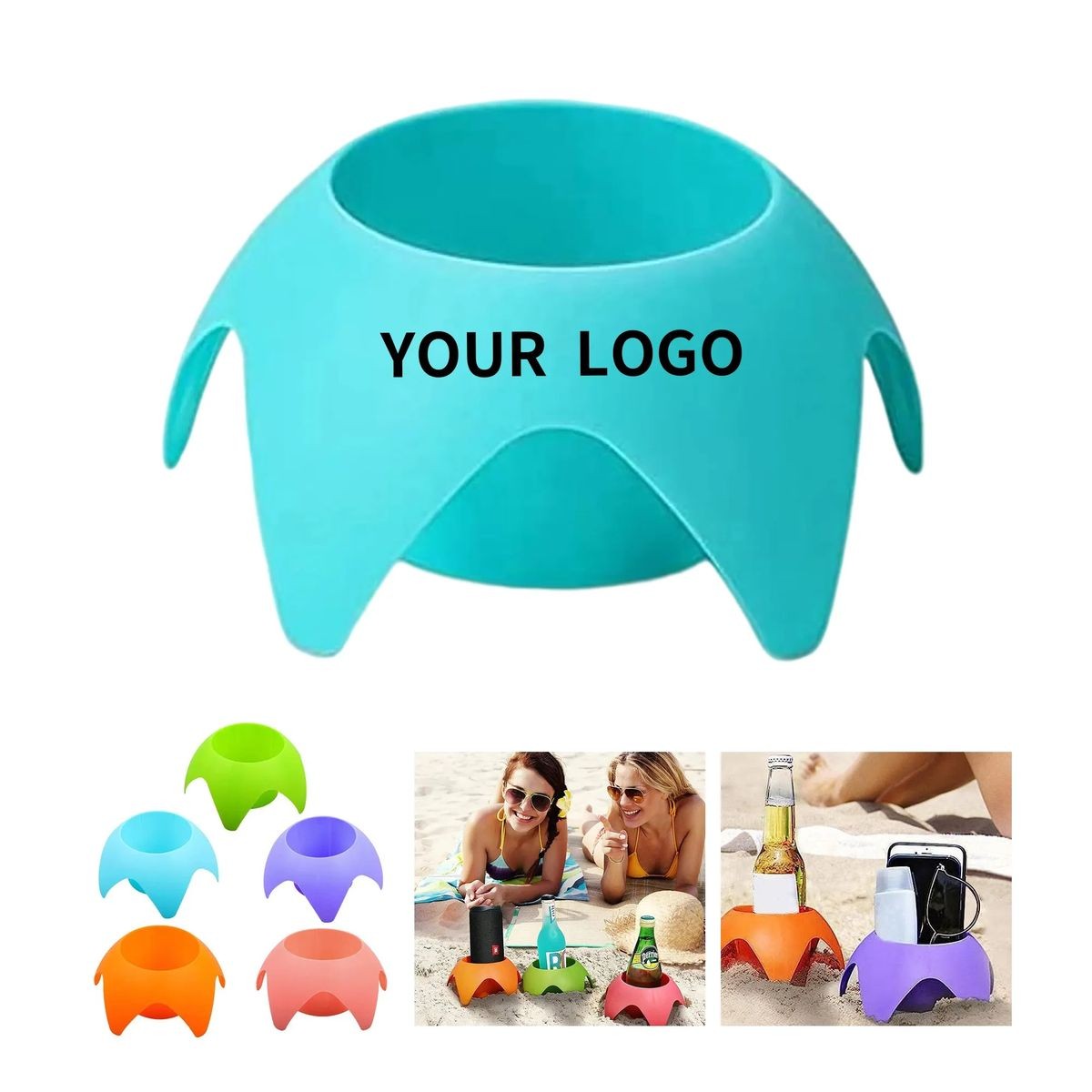 Plastic Sand-Free Drink Coaster for Outdoor Use 3