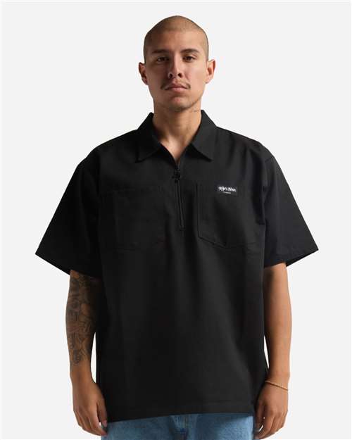 Unisex Quarter-Zip Short Sleeve Work Shirt - SHQZWS 18