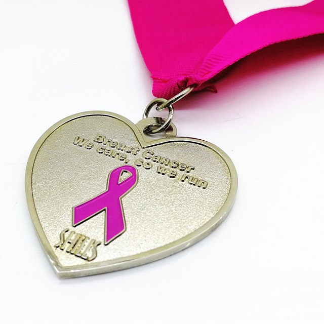 Breast Cancer Awareness Pink Ribbon Marathon 5KM Run Medal 2