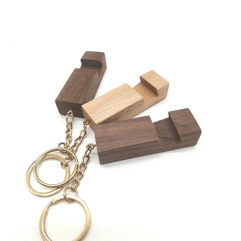 Wood Phone Stand With Key Chain 5