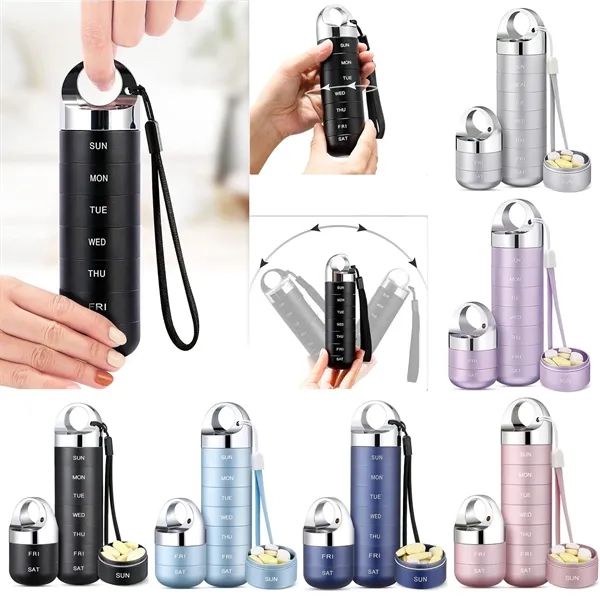 Portable Waterproof Weekly Pill Box