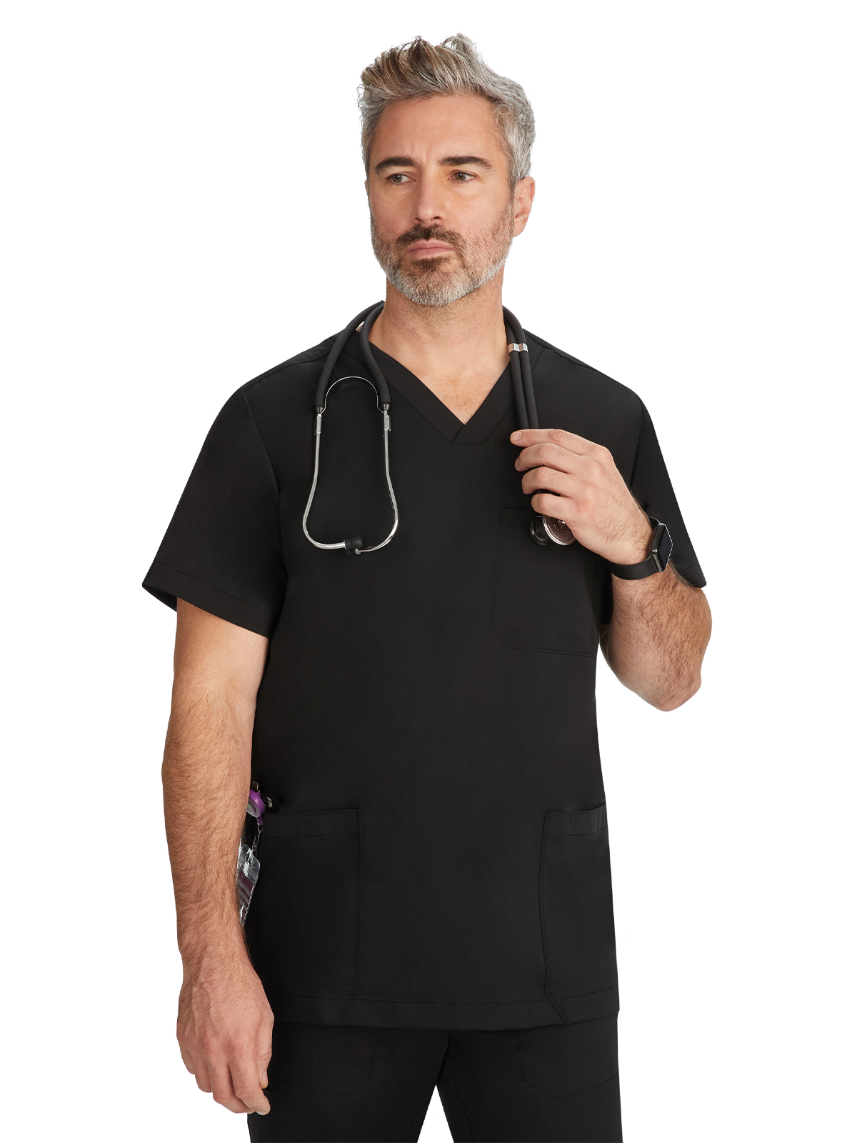 Healing Hands - HH Purple Label - Men's 3-Pocket Jake Utility Snap Tab Top