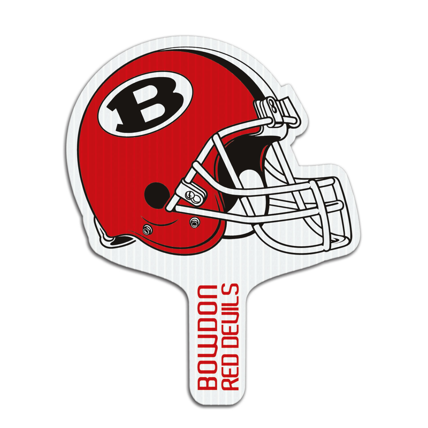 Football Helmet Hand Fan, Screen Printed 31
