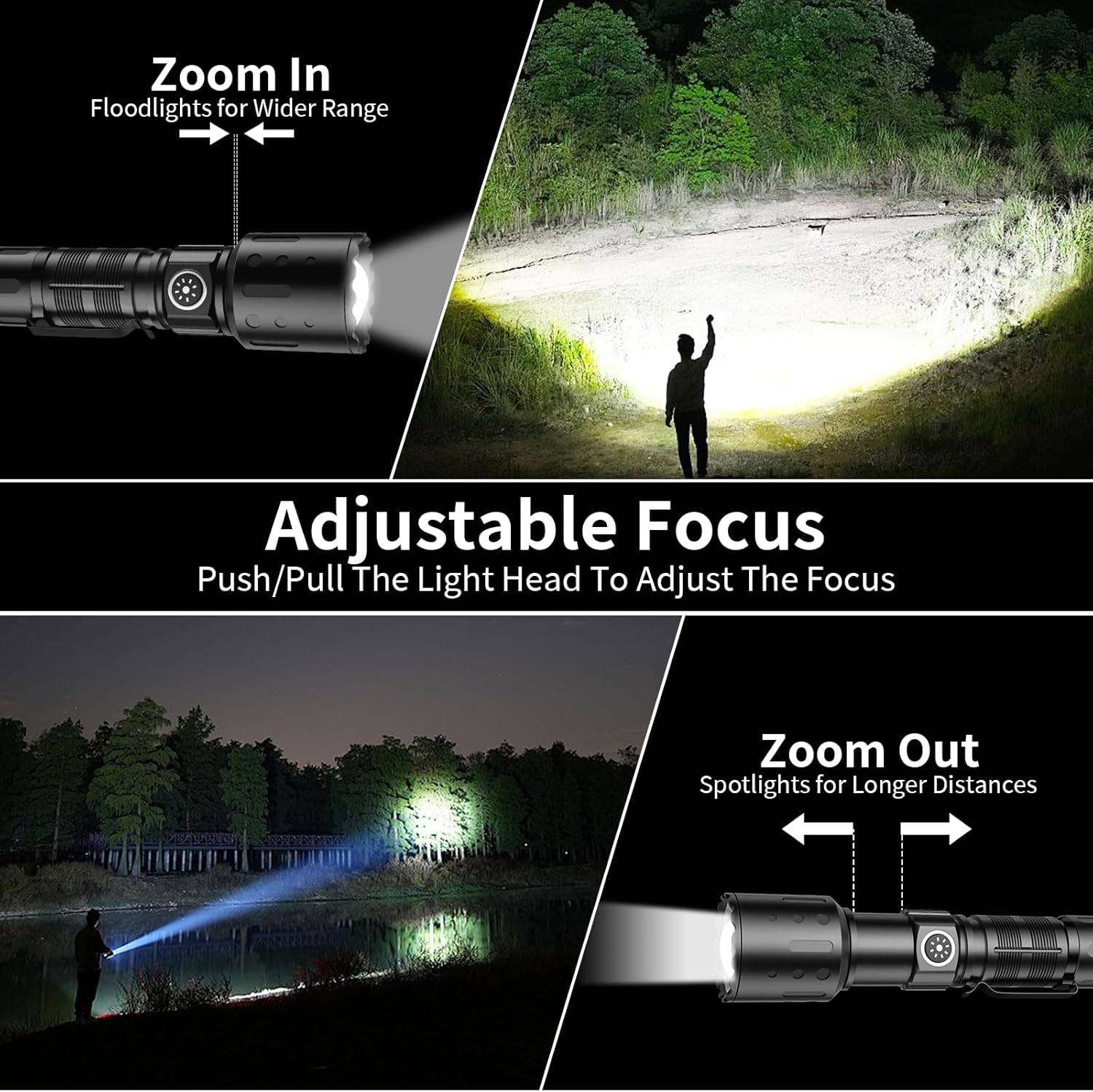 USB-C Rechargeable Flashlight – Waterproof & Zoomable 5