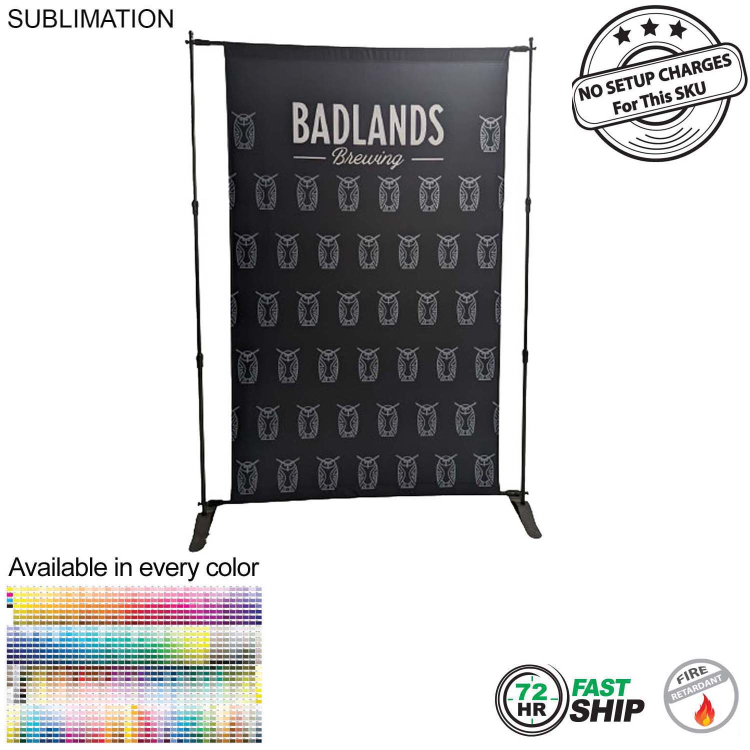72hr Fast Ship - 5' Exhibitor Expanding Display Kit, Media Wall, Backdrop, with Full Color Graphics 7