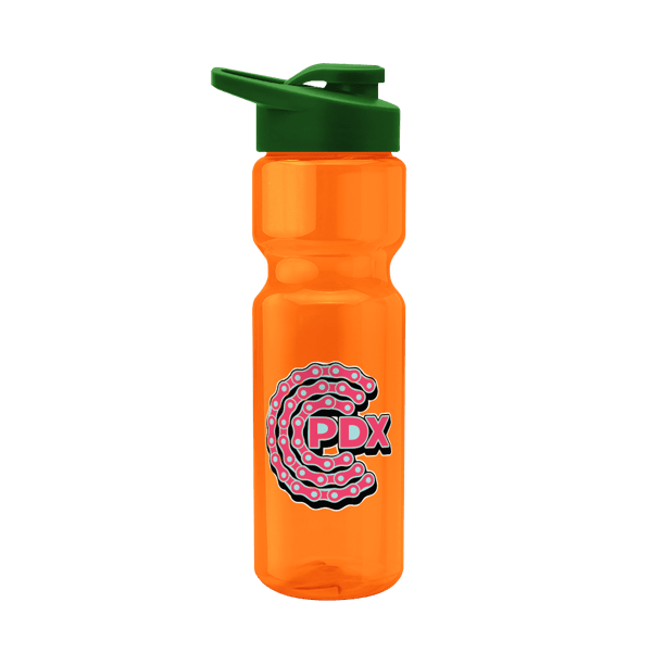 Blazer 28oz Transparent Bike Bottle w/Drink-thru Lid 1254