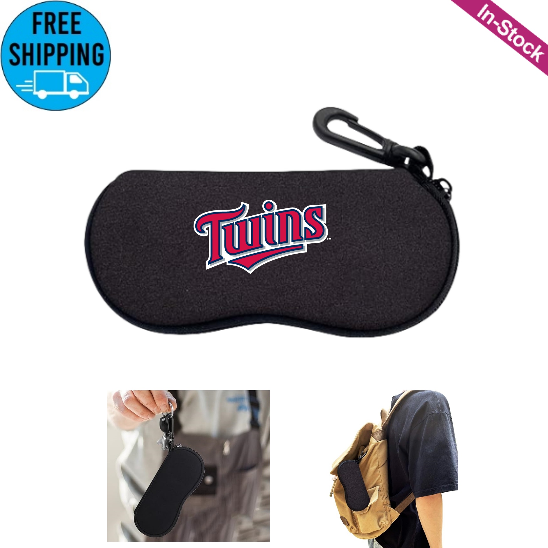Neoprene Sunglasses Case with Carabiner 2